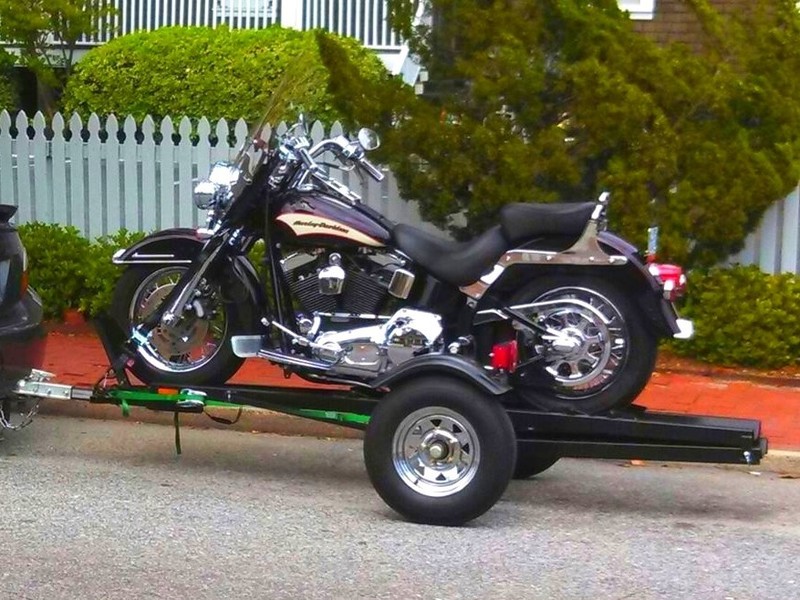 Folding Motorcycle Trailer Portable Collapsible Foldable Used For Single Rail gallery