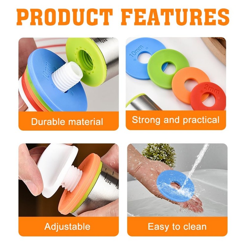 8 pcs Rolling Pin Guide Ring Spacer Bands Set - (2/3/6/10mm), Suitable as Rol... gallery