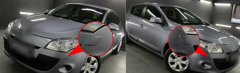 FIT TO RENAULT MEGANE 3 FRONT WASHER HEADLIGHT NOZZLE COVER BUMPER L+R