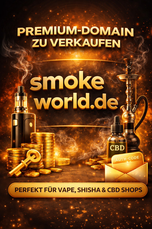 smokeworld.de Domain – Vape Shop Shisha CBD Branding Online Shop