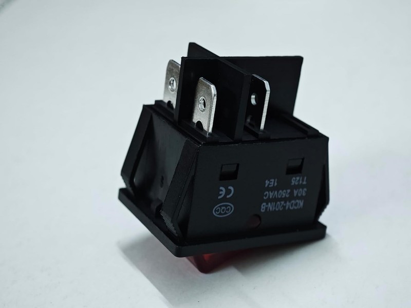 "2 Pack 30A 250V Rocker Switch, Red LED, DPST 4 Pin, Heavy Duty, 120V Toggle " gallery