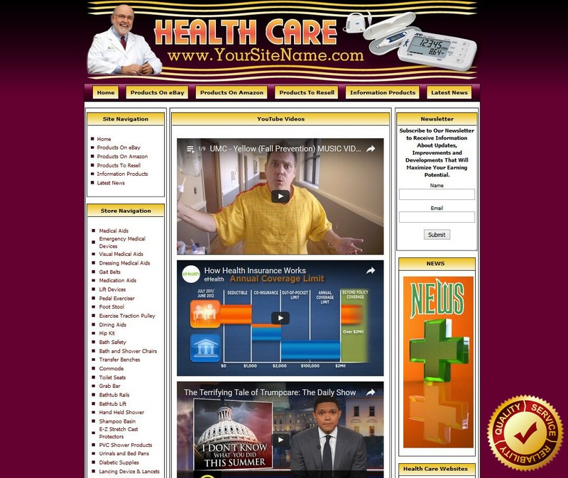 HEALTH CARE STORE WEBSITE