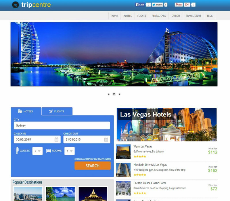 Established Automated Flights / Hotel Travel Website For Sale Make $1 - $4/Click gallery