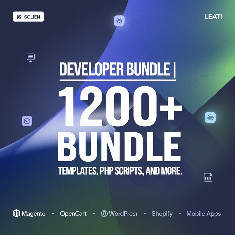 Developer Bundle | 1200+ Templates, HTML Sites, PHP Scripts, Mobile Apps, & More gallery