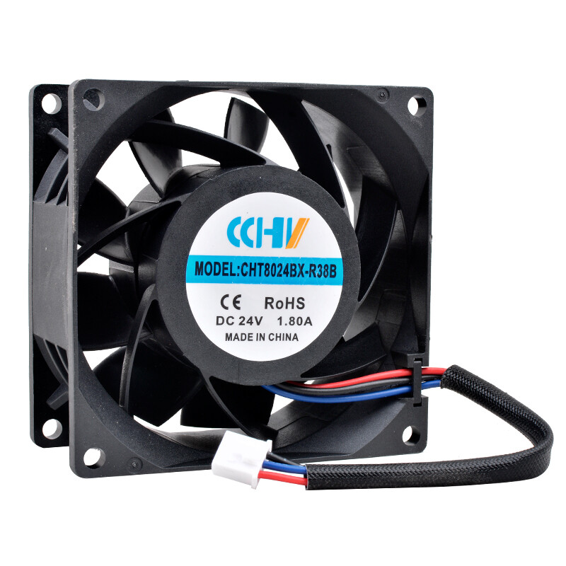 CHT8024BX-R38B 8cm 80mm 8038 DC24V 1.80A 3pin high air volume cooling fan