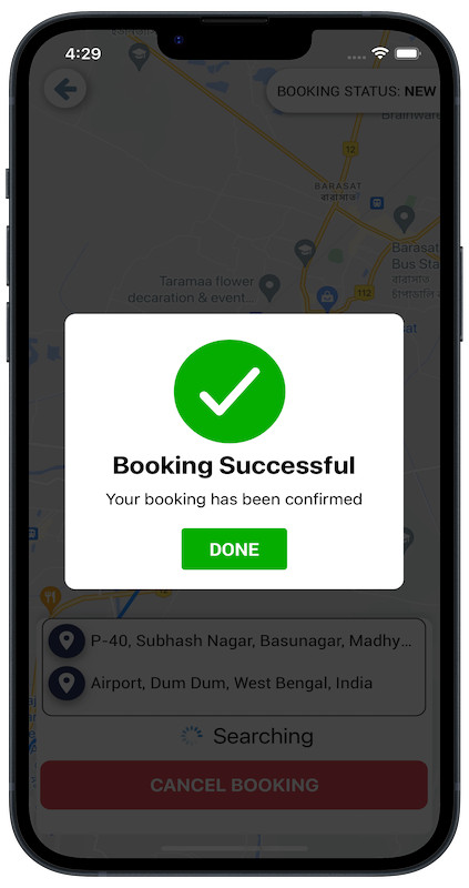 Exicore Taxi Mobile App | React Native Ride Booking Solution | Android & iOS gallery