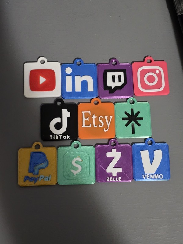 Social Media NFC Keychains gallery