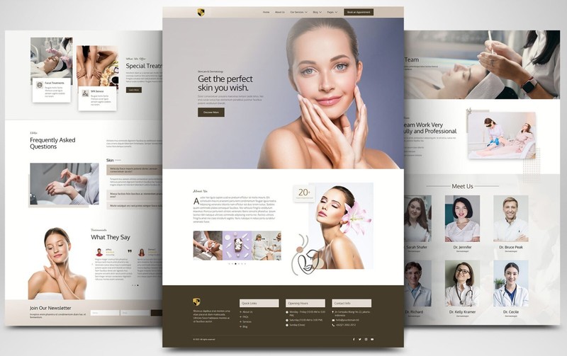CUSTOM PROFESSIONAL WEBSITE FOR BEAUTY COSMETICS WELLNESS BRANDS WORDPRESS gallery