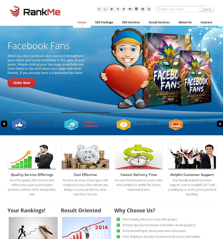 SEO, Social Marketing Services reseller Website + Free Hosting
