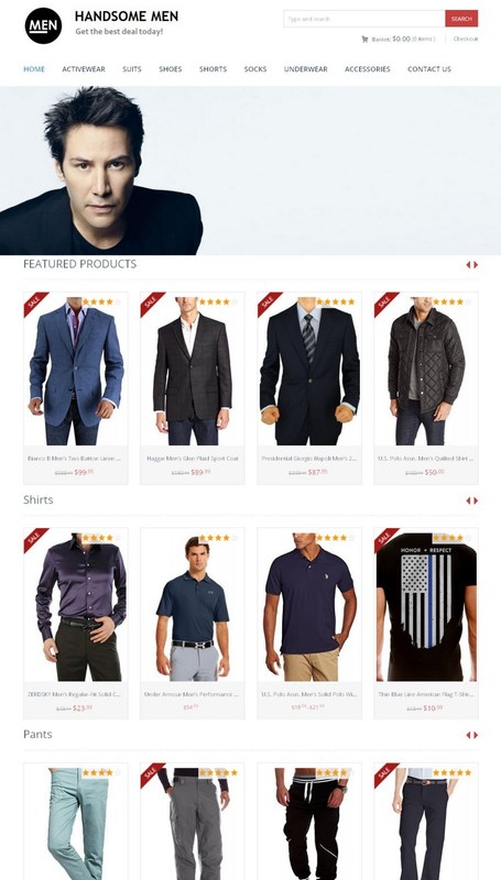 Amazon Affiliate Website – Men’s Clothing Store + eCommerce + Free Hosting