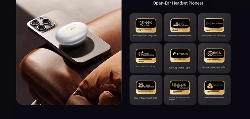 Pincun W28 Clip-on Bluetooth Earphones, Wireless, Open-Ear, Non-In-Ear gallery