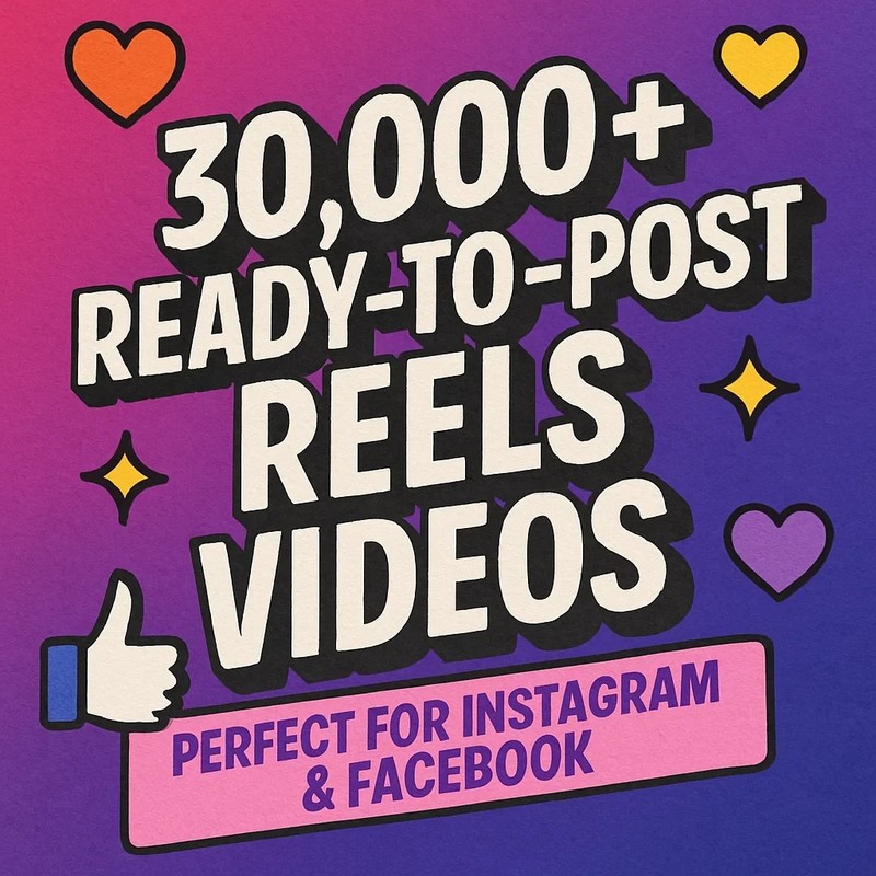 Massive Bundle of 30,000+ Reels Videos – Perfect for Instagram, Facebook gallery