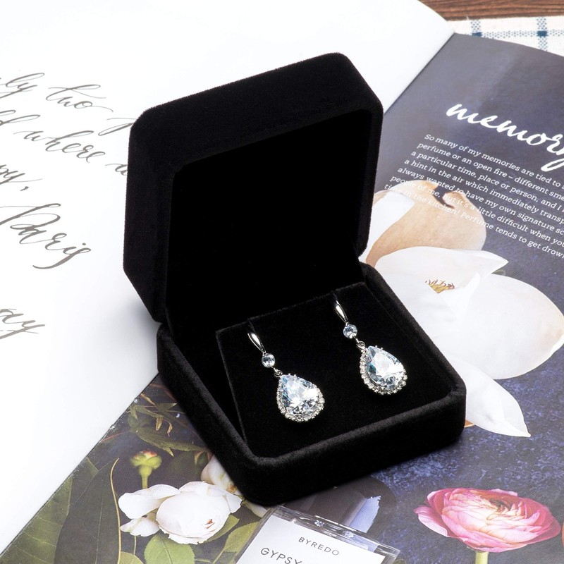 Velvet Earring Gift Boxes Jewelry Box (Black) Black gallery