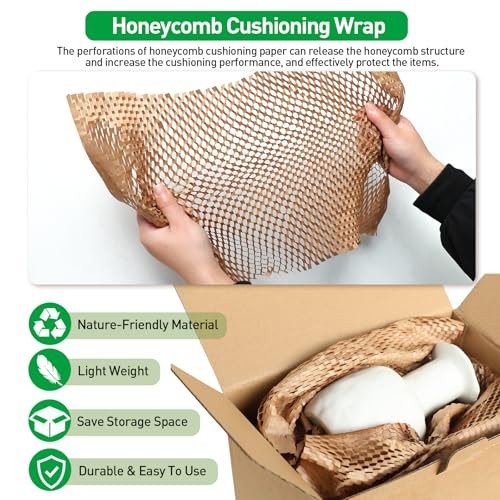 50 Sheets Honeycomb Packing Paper Cushioning Wrap for Moving Shipping Fragile gallery