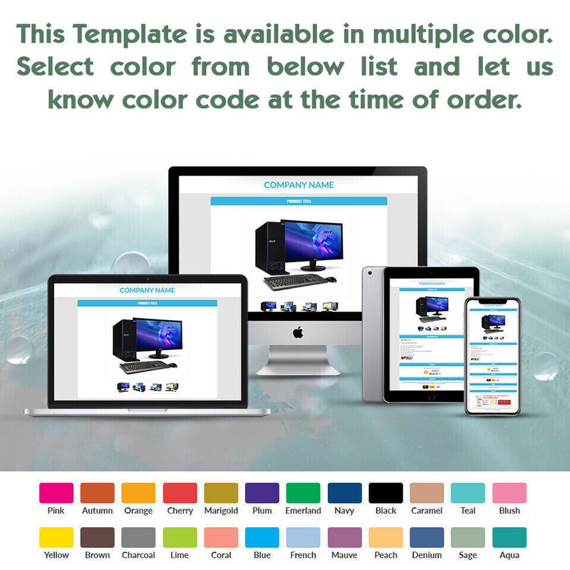 Ebay Templates Listing Auction Professional Responsive Mobile Design HTML 2019 gallery