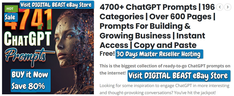 4700 ChatGPT Prompts Your Ai Business Solution w/30 Days FREE Master Hosting gallery