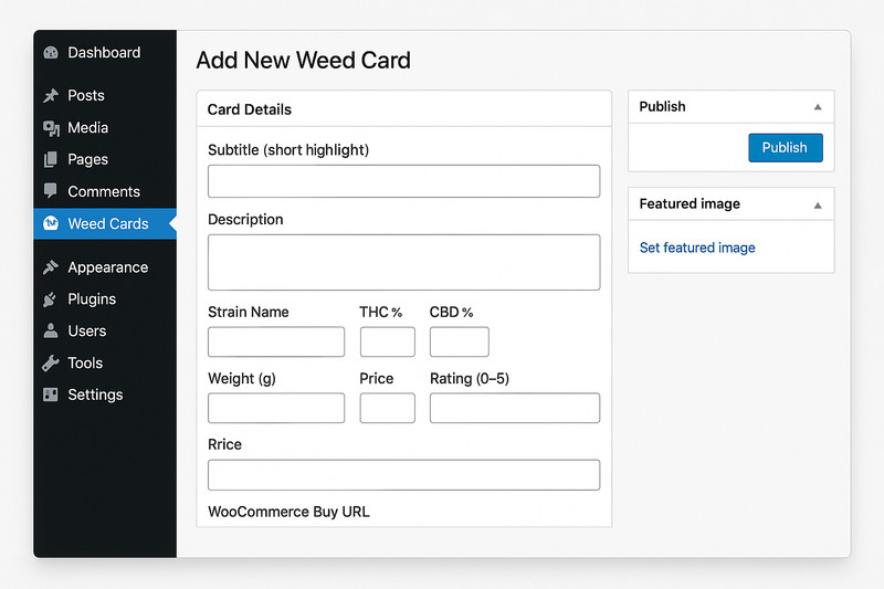 Cannabis Product Cards Pro – Elementor & WooCommerce WordPress Plugin gallery