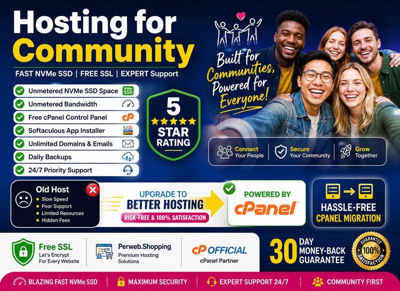 Hosting for Community – 🌍 Unlimited SSD, Free SSL & Support | Only $14.99/Year!