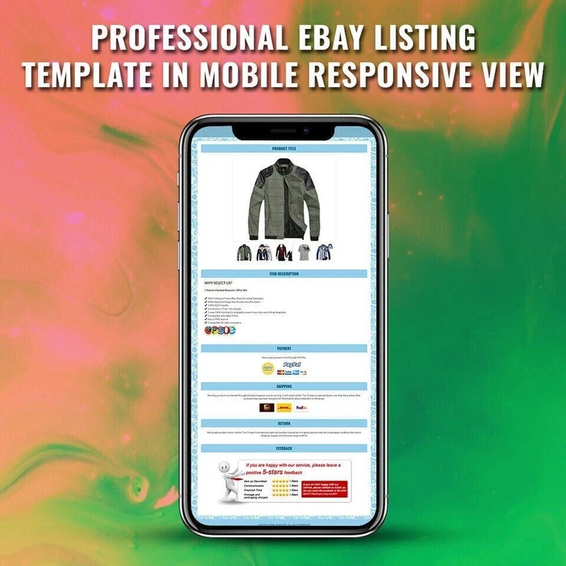eBay Listing Template Responsive Mobile Design HTML Professional Design gallery