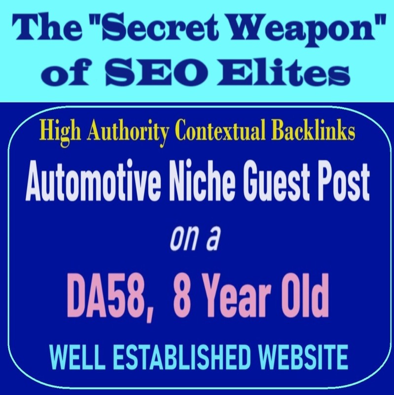 Premium SEO Guest Post on my DA50 Plus Automotive Blog with Dofollow backlink