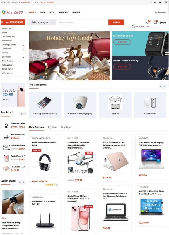 Amazon, eBay Affiliate Drop Shipping Website For Sale + Free Hosting with SSL
