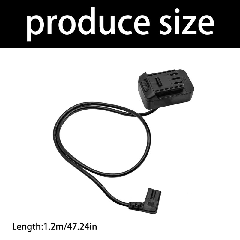 Universal Backpack Battery Adapter Cable For Power Tool 1.2M Black Plastic gallery