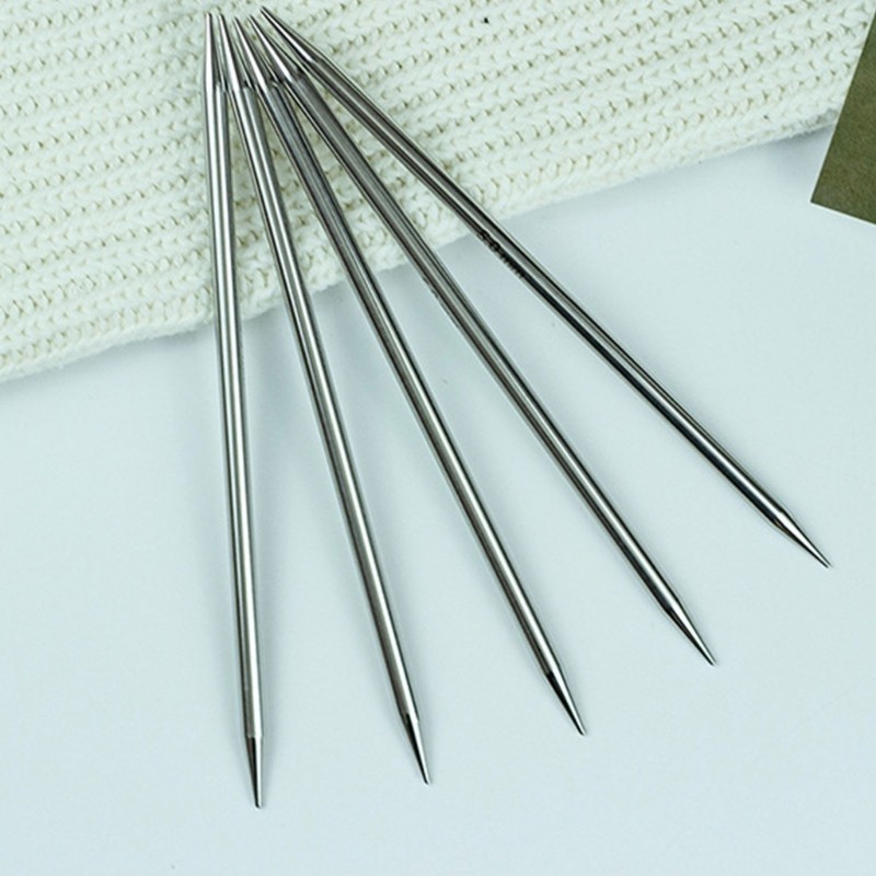 2.0mm-6.0mm Double Pointed Stainless Steel Knitting Needle for Knitting Weaving gallery