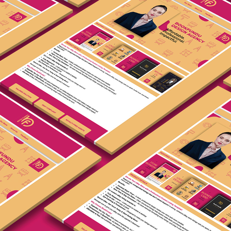 All-in-One eBay Store Design & Listing Template | Custom Branding Included