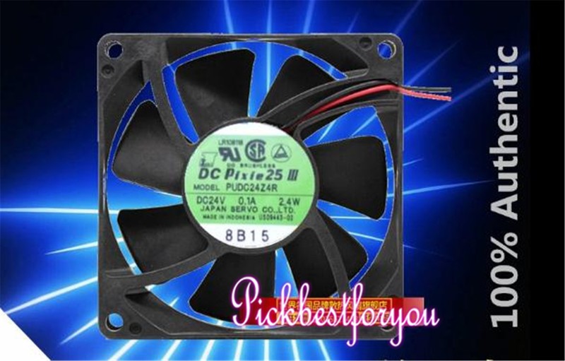 SERVO PUDC24Z4R Inverter cooling fan DC24V 2.4W 0.1A 80*80*25mm 3pin MC37 QL