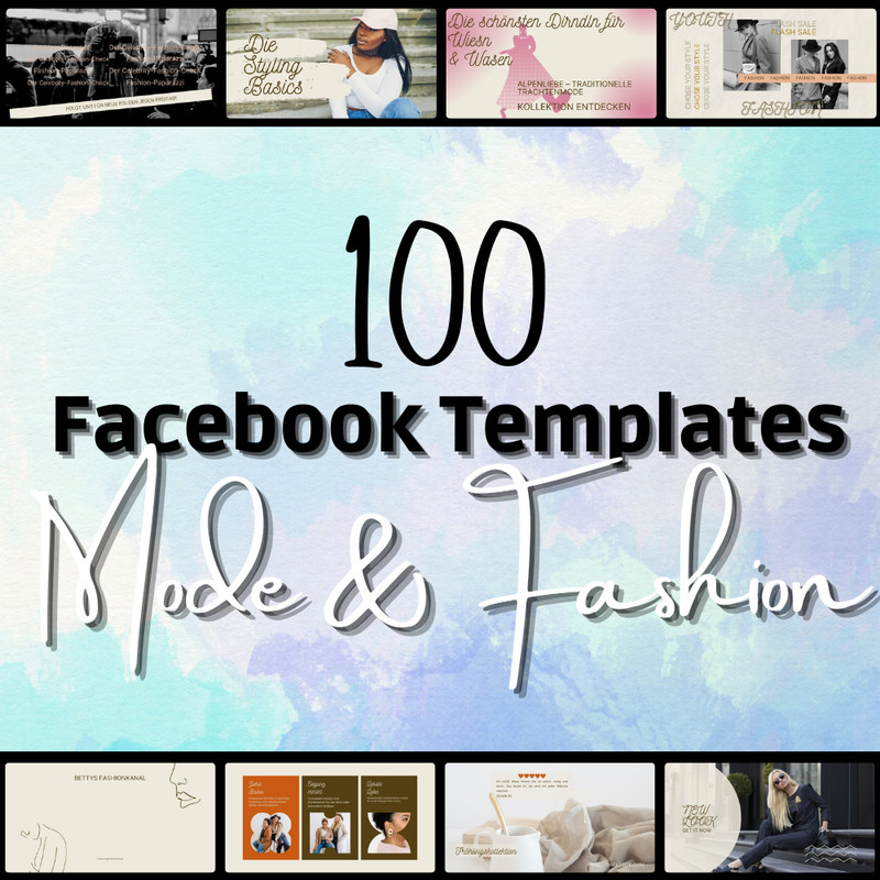 100 Facebook templates “fashion & fashion” for your social media presence