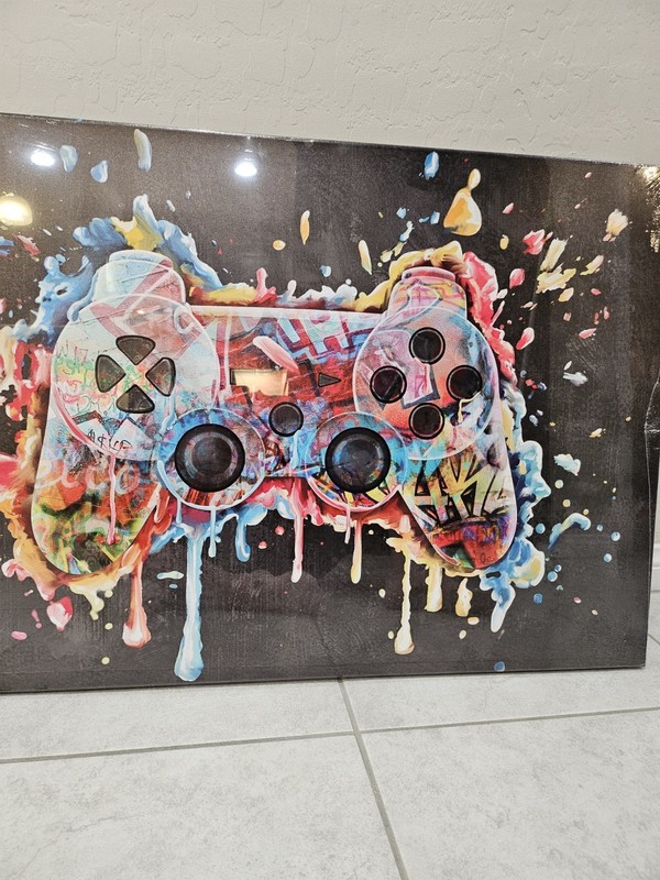 Gamer Wall Decor Painting FRAMED Canvas Print gallery
