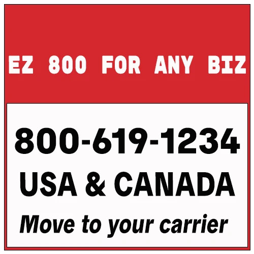 800 Toll Free Easy Vanity Number 1234. Make a reasonable offer