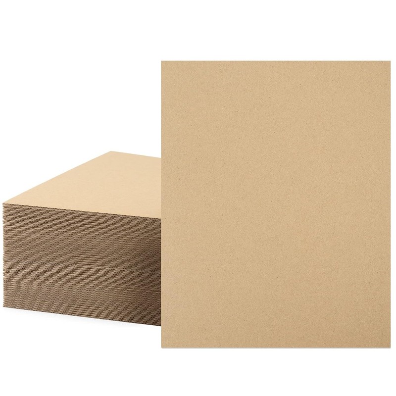 50 Corrugated Cardboard Sheets 8x10 Inches Flat Packing Shipping Mailer Inserts