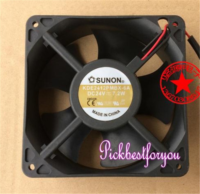 SUNON KDE2412PMBX-6A Daul ball Cooling fan DC24V 7.2W 120*120*38MM 2pin #MF82 QL