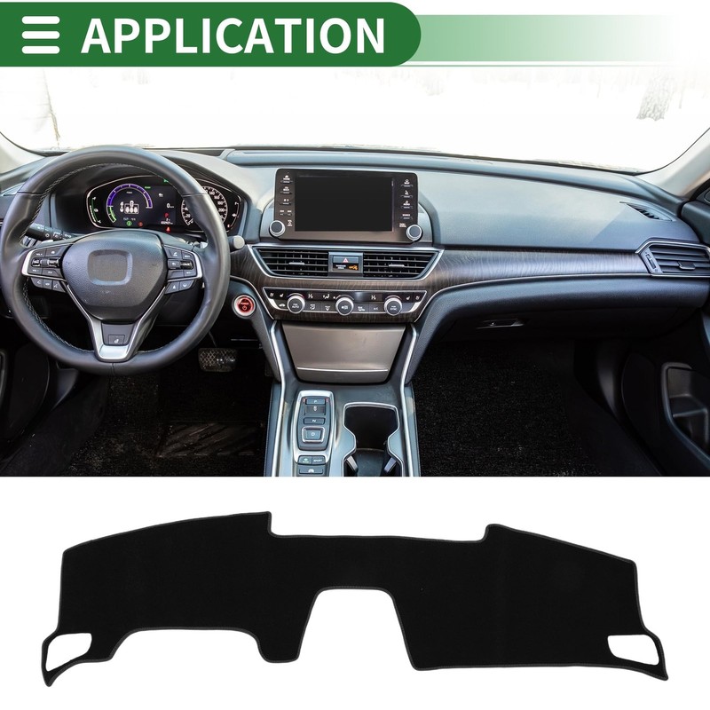 Motoforti Dash Cover, Non-Slip Dashboard Carpet Mat for Honda Accord 2022-202... gallery