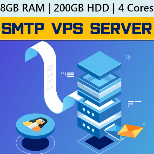 8GB RAM VPS Server USA | 4 Core | 200GB | 5 IPs | Linux/Windows | SMTP Ready