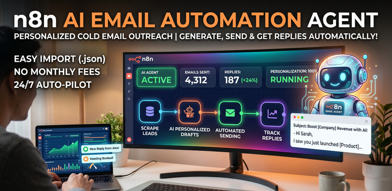 Send Emails Automatically: n8n AI Agent Cold Email Workflow Template