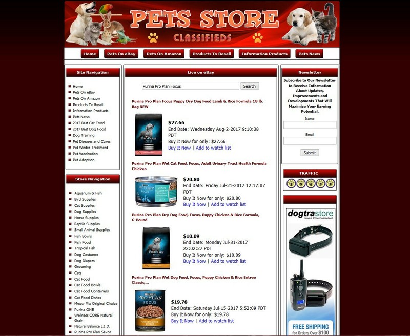 Fully Stocked Pet Store Website For Sale. Cats Dogs Birds Supply. gallery