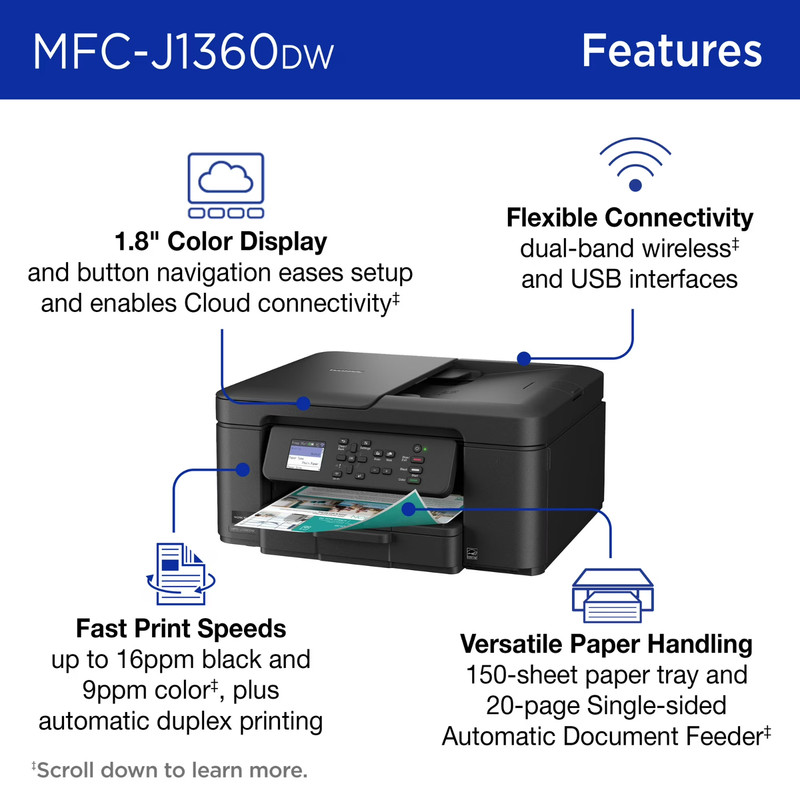 Professional Work Smart Wireless Device for Home Office - Color - J1360DW gallery