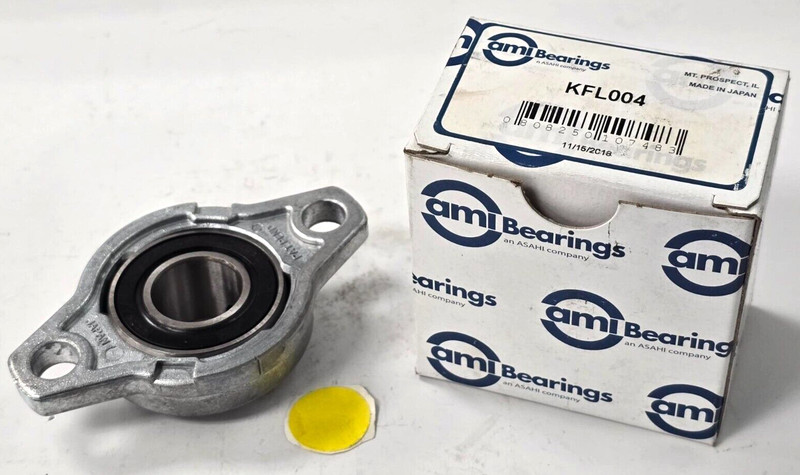 AMIBEARINGS KFL004 FLANGE-MOUNT BALL BEARING UNIT; I.D. 20MM; O.D. 55MM; L. 90MM gallery