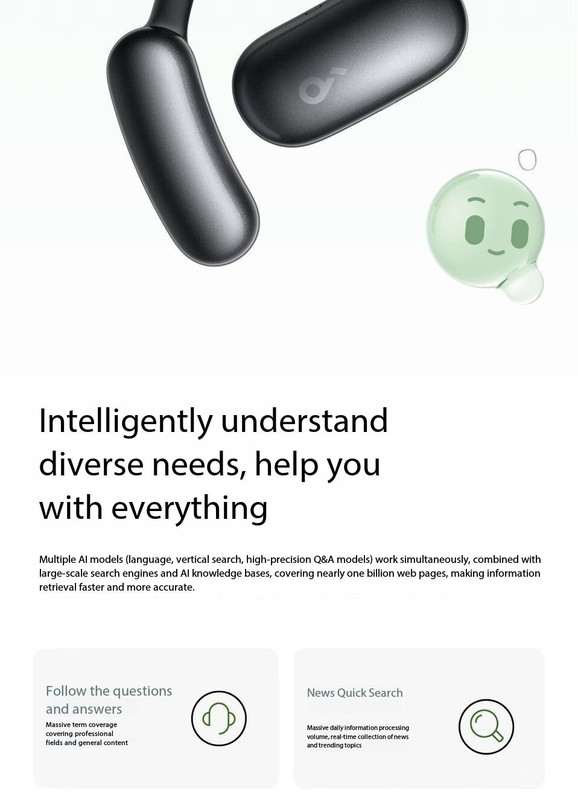 Shengkuo Feiyue Line Plus Bluetooth Earphones AI Translation Suitable for Apple gallery