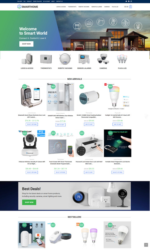 Smart Home Devices & Systems Store DropShipping Ecommerce Website + Free Hosting