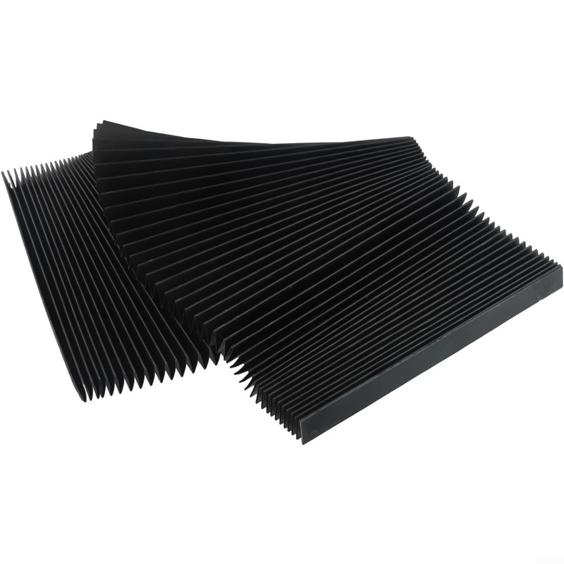 Flexible Black Accordion Bellows Cover for CNC Milling Machine Protection 200mm