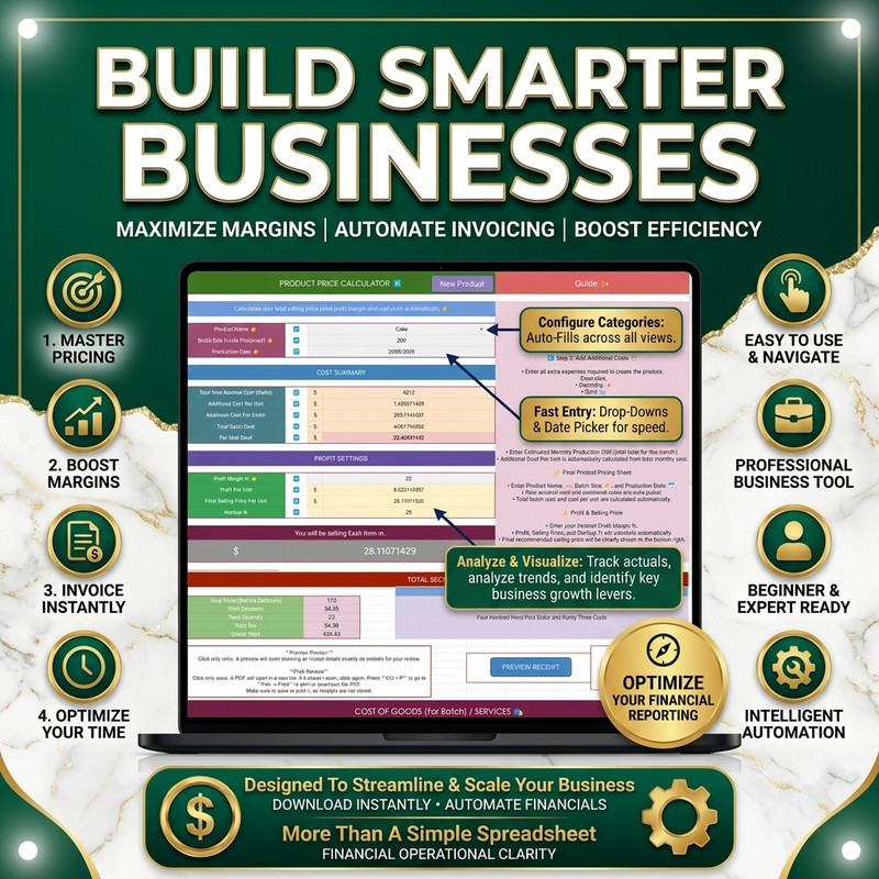 Business Pricing Calculator | Google Sheets Invoice & Profit Margin Tracker✅ gallery