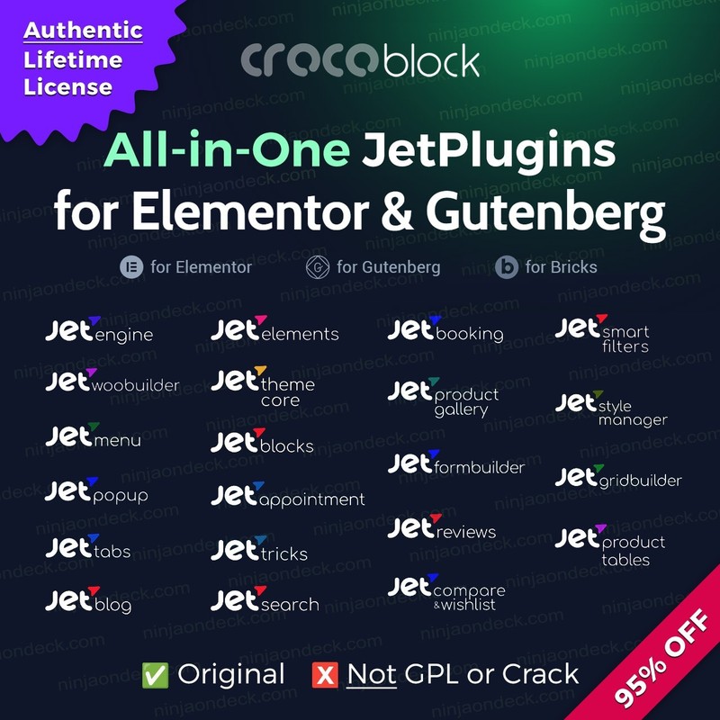 🥷 Crocoblock JetPlugins Official License ‒ Lifetime / Yearly