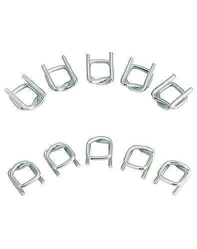 200 Pack Metal Wire Buckles 1/2 inch for Polypropylene Strapping Silver QWORK gallery