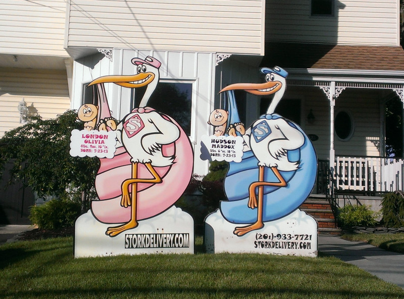 Sign Rental Business Stork Signs – 4 Signs Brand New Westchester County NY