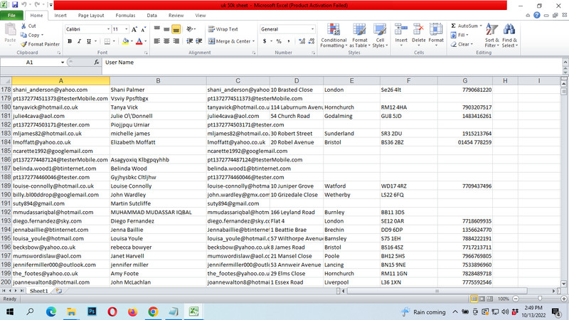 3 millions UK Updated Active consumer Emails Database gallery