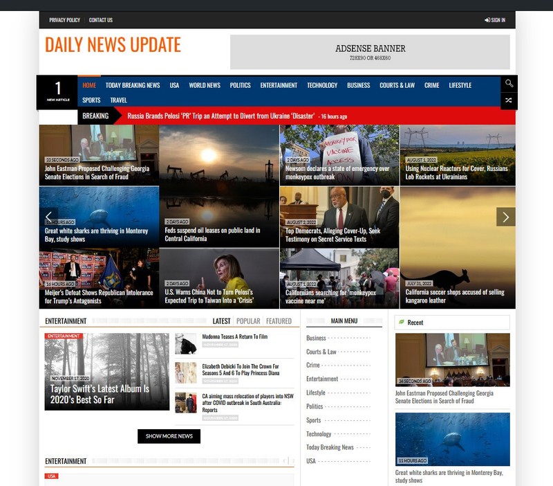 Great News Website – Automatic Updates Free Installation + Hosting