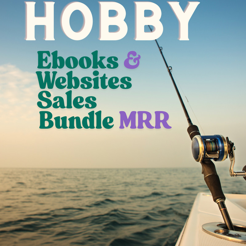 DIY Hobby eBooks , Guides, Website Pages & Courses Bundle w/MRR License